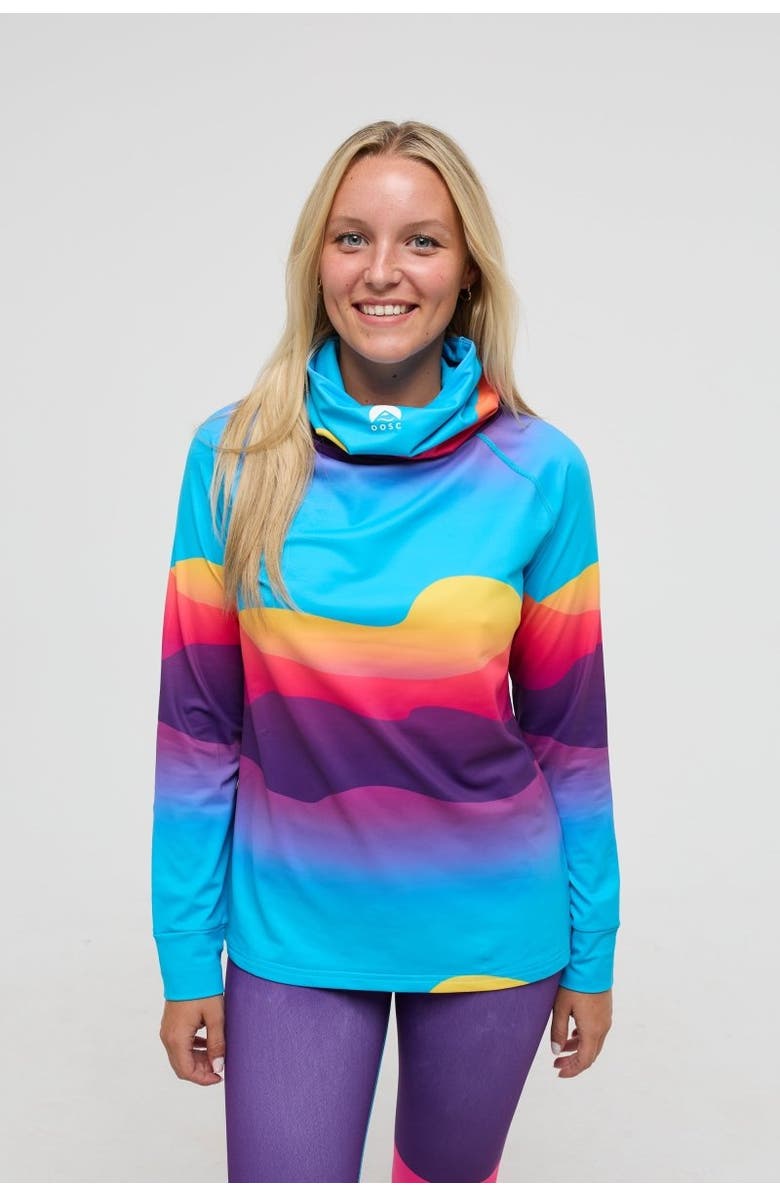 OOSC High Neck Baselayer Top Mambo Sunset - Women's, Main, color,