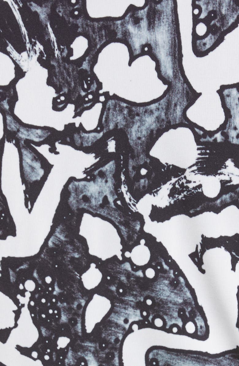 Stella McCartney x Frank Stella Swan Print Turtleneck Top, Alternate, color,