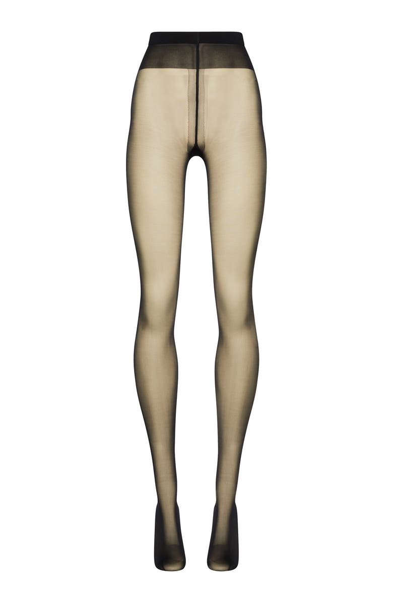 Wolford Individual 10 Pantyhose, Alternate, color, Black