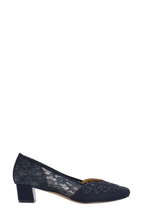 J. Reneé Zofia Block Heel Pump In Blue