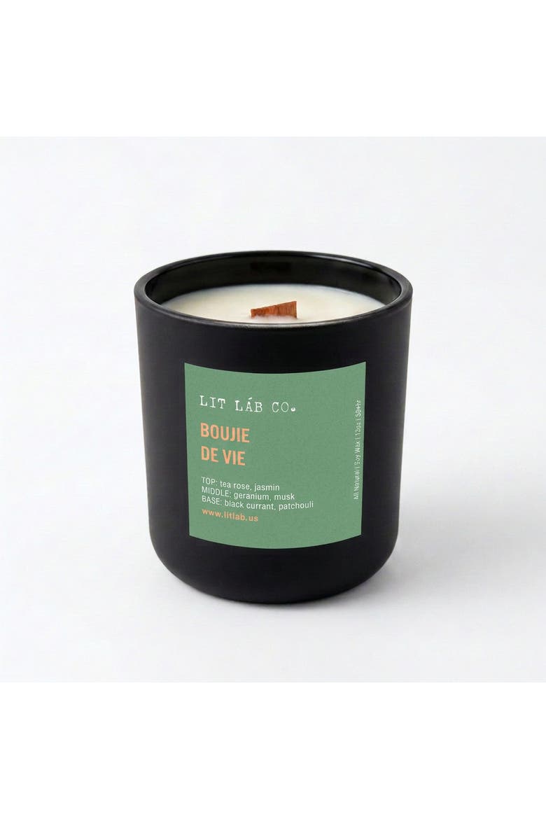 Boujie De Vie Candle, Main, color, Black