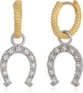 Spero London Gold Vermeil Hoop Sterling Silver Horseshoe Equestrian Earrings