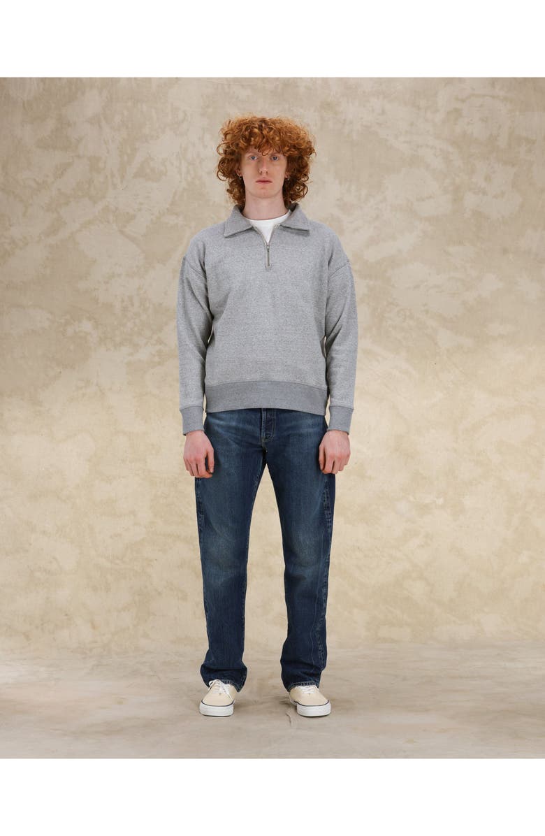 Fortela Idaho Cotton 3/4 Zip Sweatshirt, Alternate, color, Melange