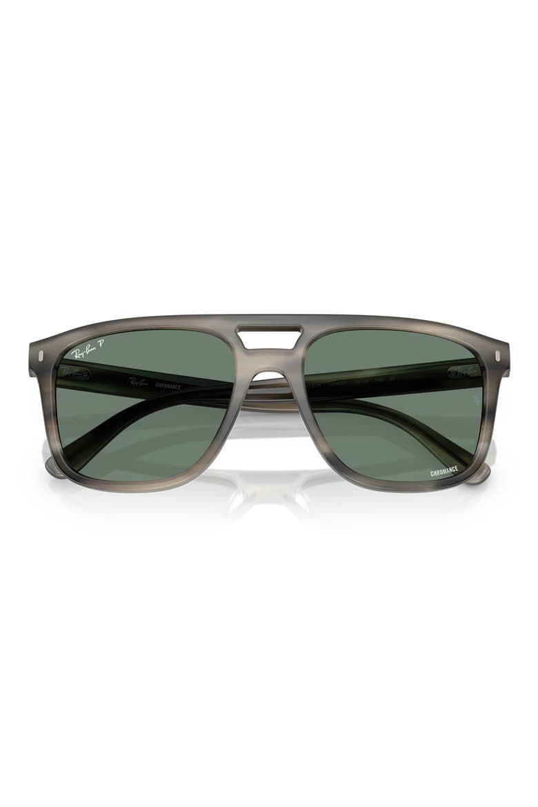 58mm Polarized Square Sunglasses, Alternate, color, HAVANA GRADIENT