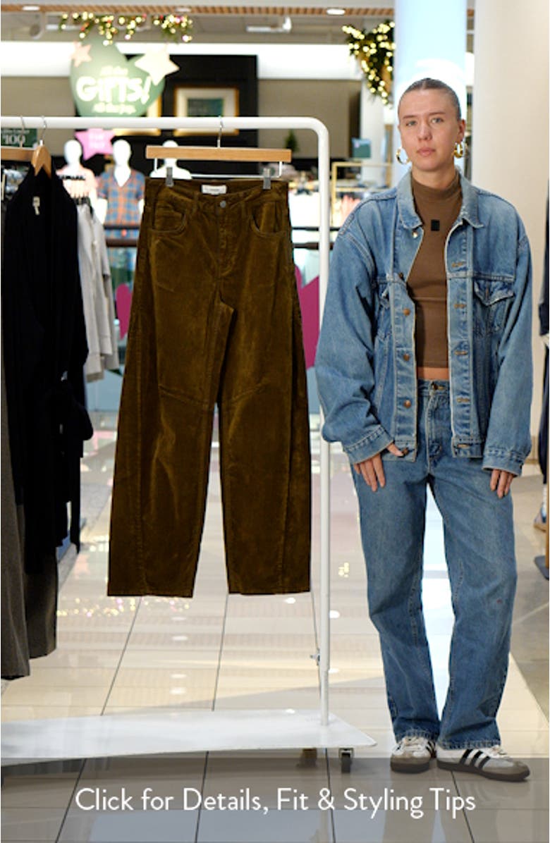 Velvet Barrel Leg Pants, sales video thumbnail