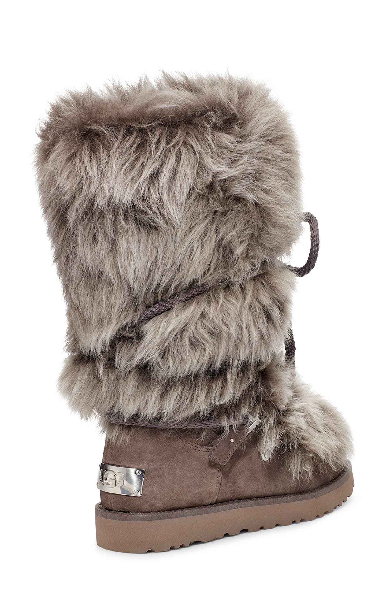 UGG<sup>®</sup> Classic Posh Short Genuine Shearling Boot, Alternate, color, 