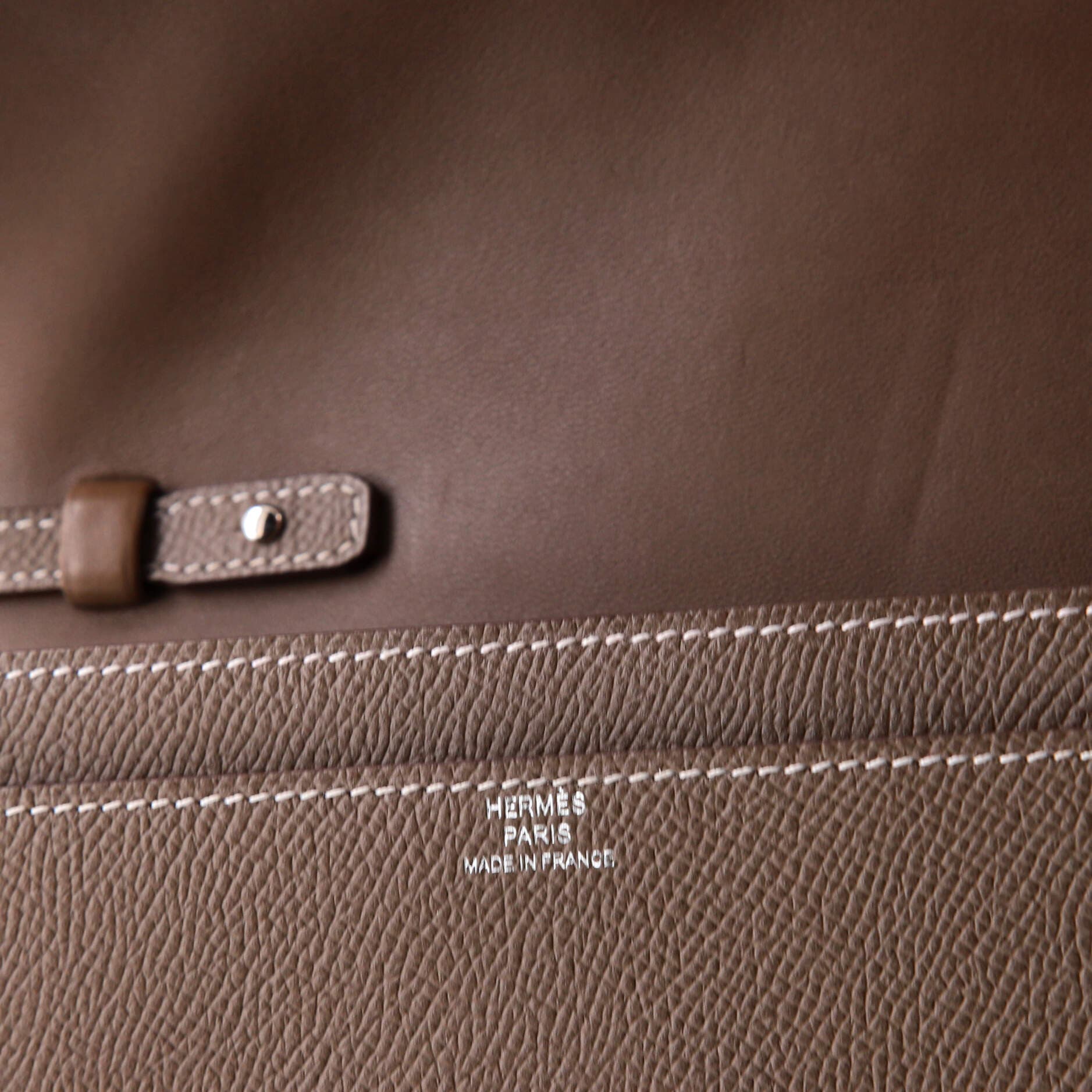 Pre-Owned Hermes Constance To Go Wallet Epsom, Alternate, color, Etoupe