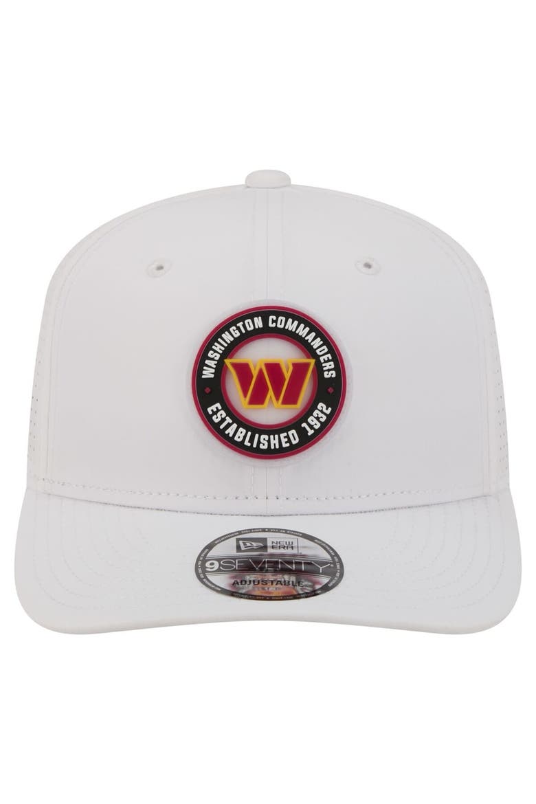 Men's New Era  White Washington Commanders COOLERA 9SEVENTY Adjustable Hat, Alternate, color, White