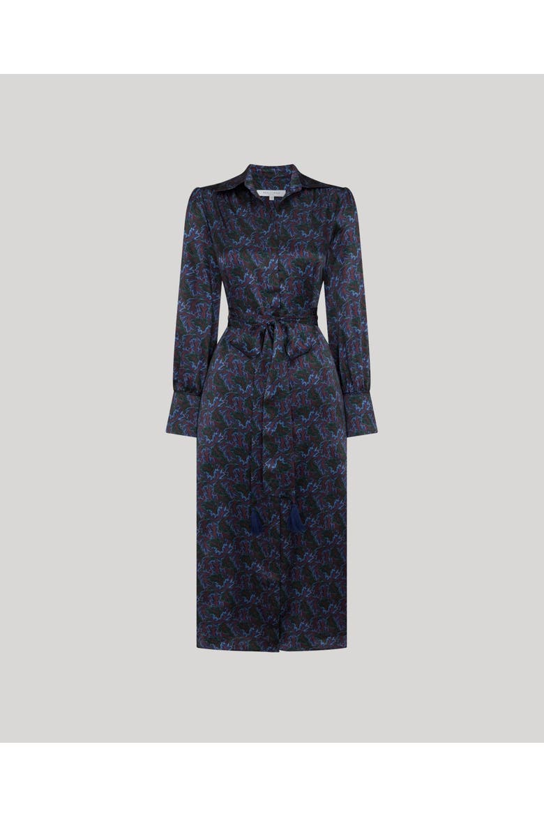 Birch Shirt Dress, Main, color, Blue/Burgundy/Green