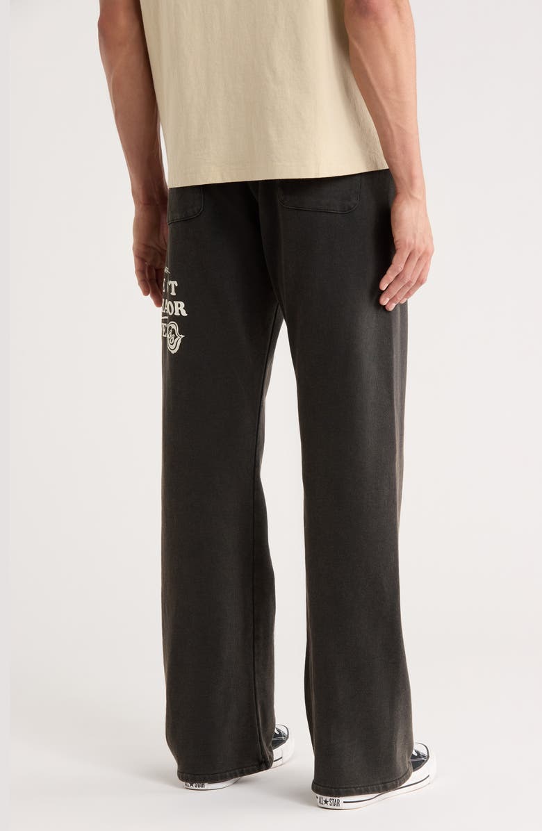 HONOR THE GIFT Not Allowed Graphic Cotton Fleece Pants, Alternate, color, Black