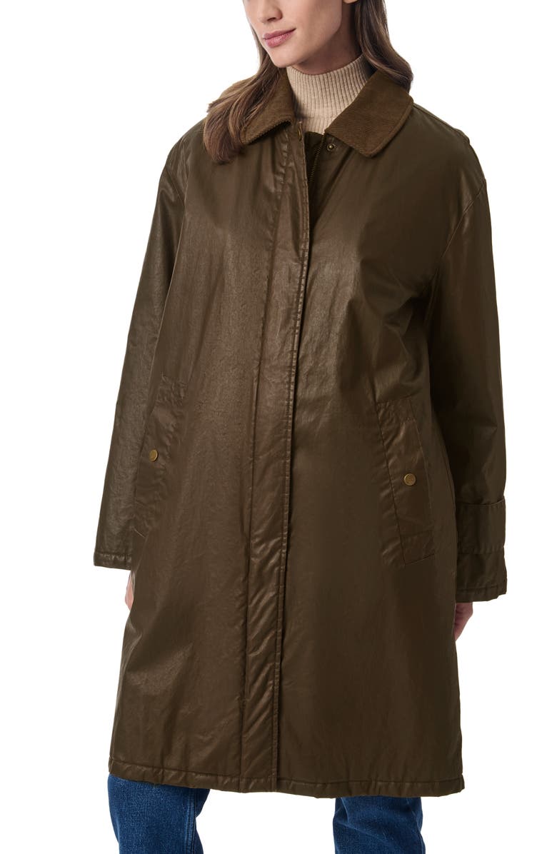 Oversize Waxed Cotton Twill Coat