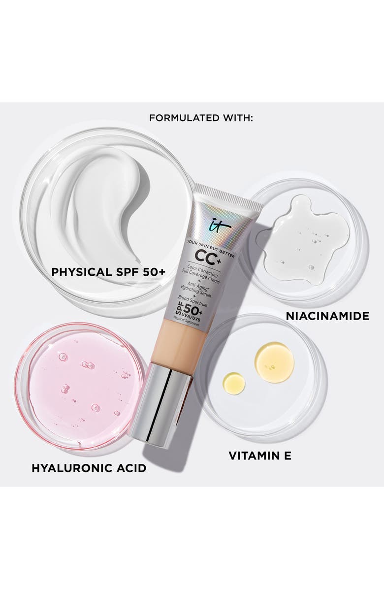 IT Cosmetics CC+ Color Correcting Full Coverage Cream SPF 50+, Alternate, color, Rich Honey