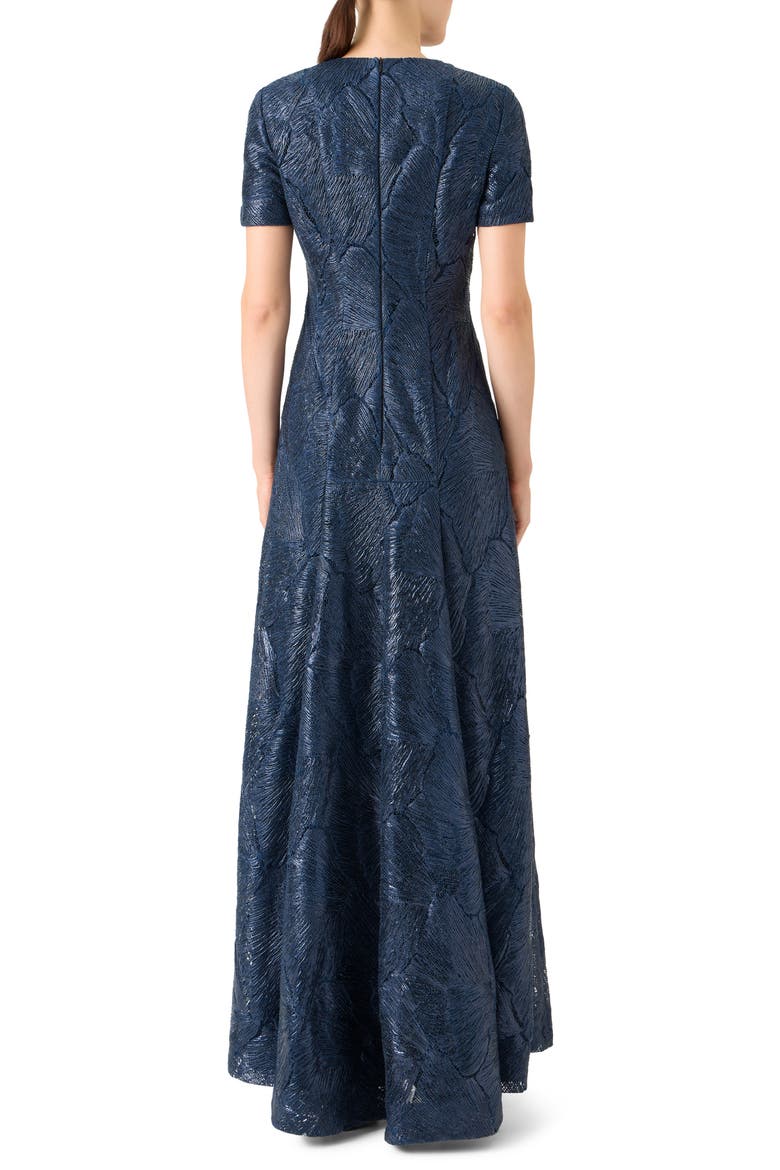 Sea Fan Lace Gown, Alternate, color, NAVY