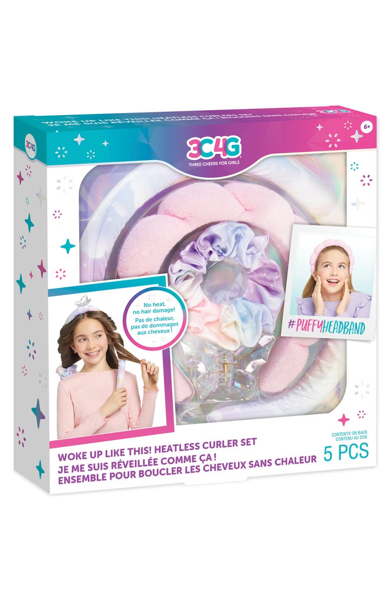 3C4G Woke Up Like This! Heatless Curler, 5 Piece Accessory Set, Main, color, Multicolored