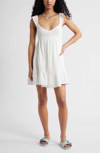 BP. Cotton Gauze Skirted Romper