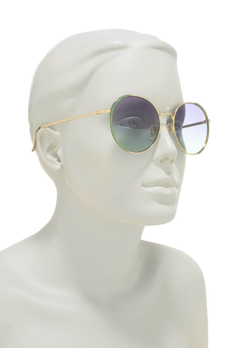 Gucci 56mm Round Sunglasses, Alternate, color,