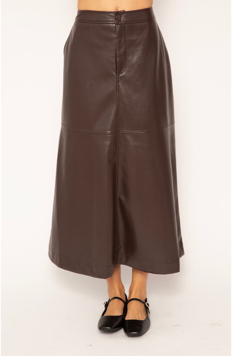 Central Park West Beatrix Vegan Midi Skirt, Main, color,