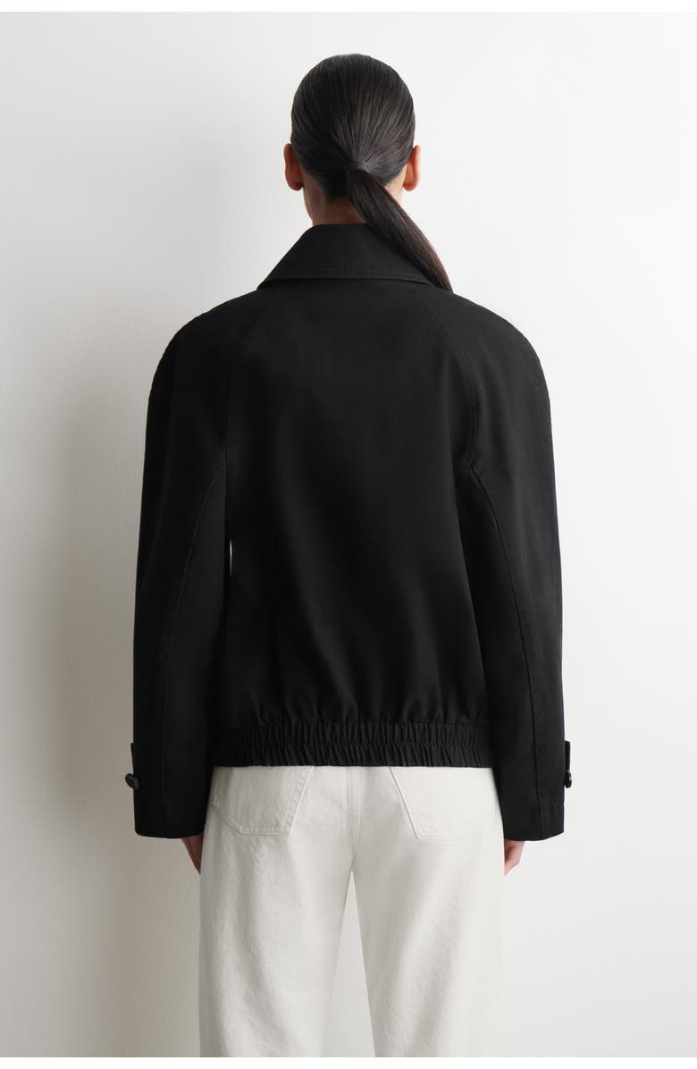 COS Rounded Cotton Blouson Jacket, Alternate, color, Black