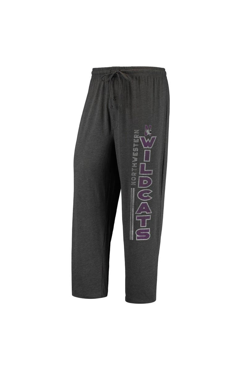 CONCEPTS SPORT Men's Concepts Sport Heathered Charcoal/Purple Northwestern Wildcats Meter T-Shirt & Pants Sleep Set, Alternate, color, Heather Charcoal