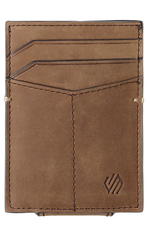 Rhodes Leather Money Clip Card Case
