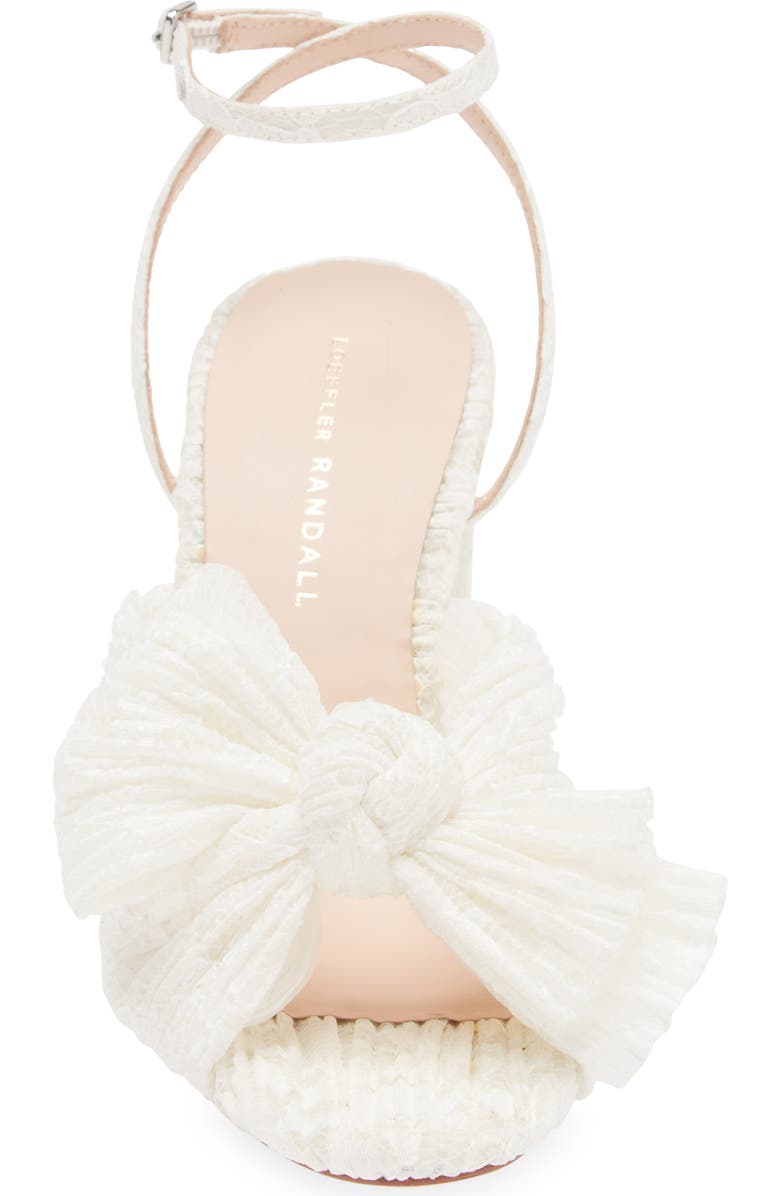 Loeffler Randall Camellia Ankle Strap Sandal, Alternate, color, White/ Cream