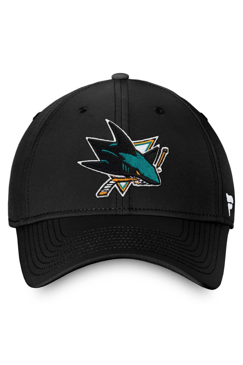 Men's Fanatics Black San Jose Sharks Core Primary Logo Flex Hat, Alternate, color, Black