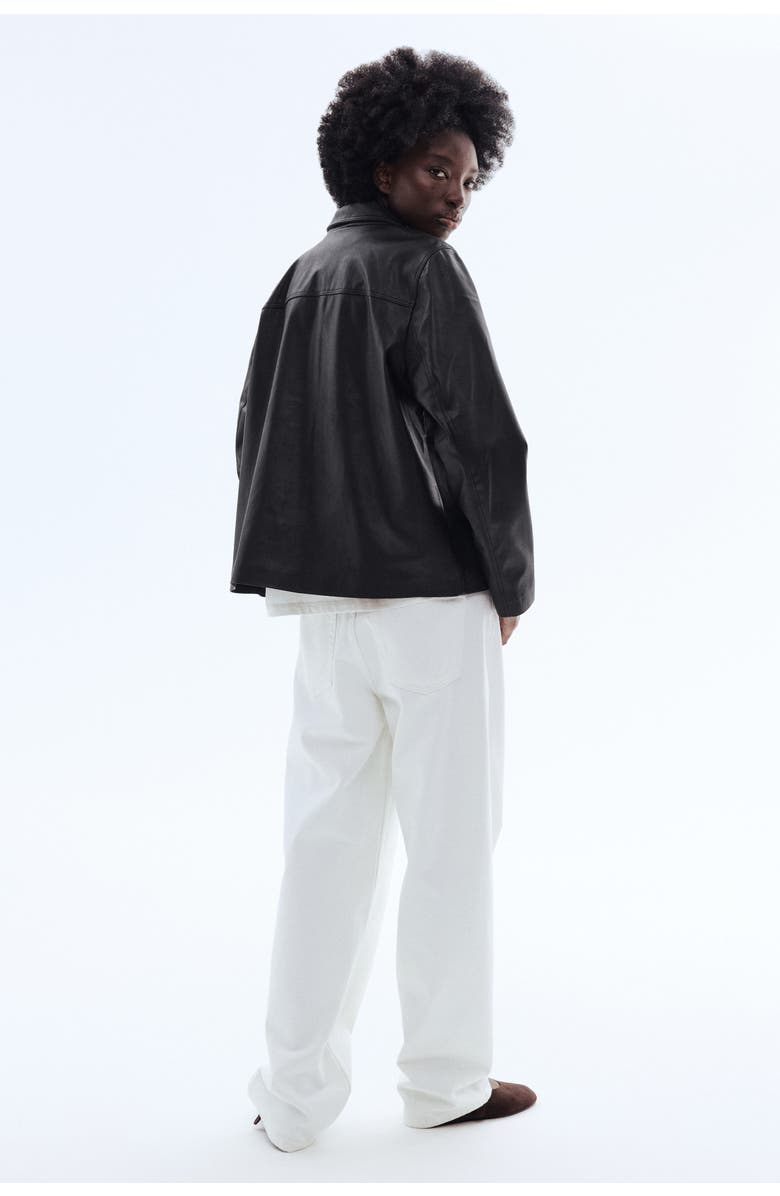 H&M Coated Jacket, Alternate, color, Black