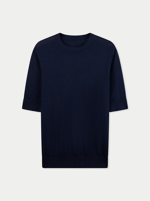 Silk Cashmere Crew Neck T-Shirt