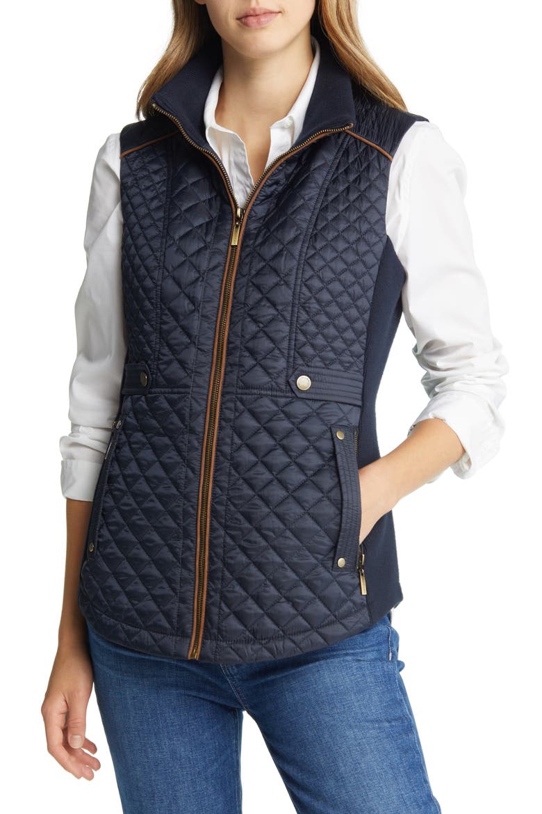 Quilted Vest, Alternate, color, NAVY