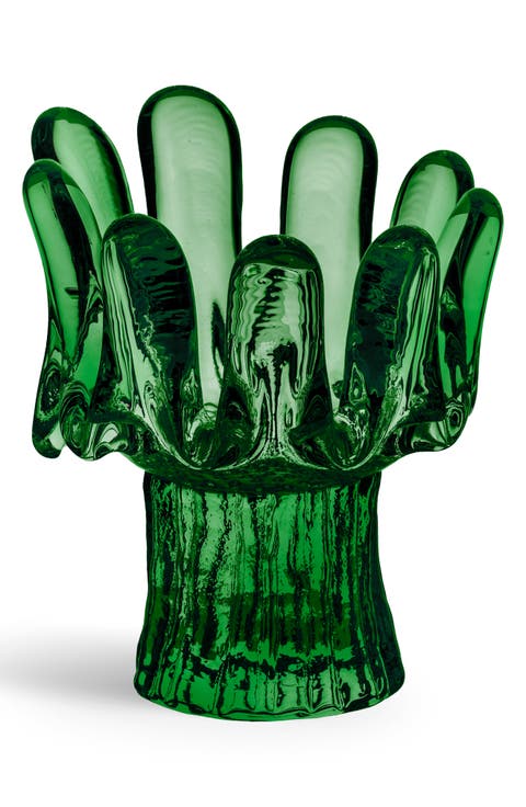 SUNFLOWER VOTIVE GREEN MEDIUM