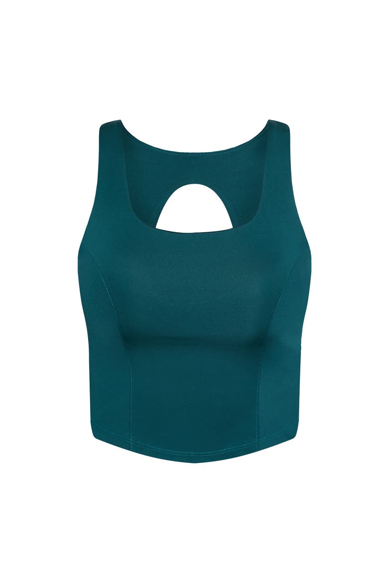 Godo Medium Support Performance Sport Top, Alternate, color, Deep Green
