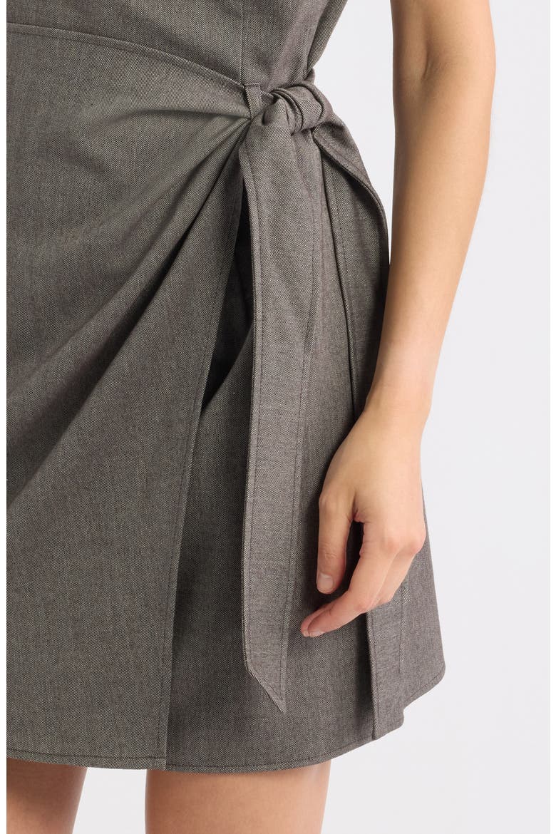 Tailored Tie Minidress, Alternate, color, TAUPE