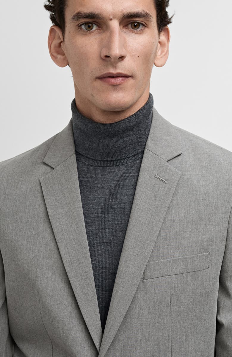 MANGO Slim Fit Suit Jacket, Alternate, color, Grey