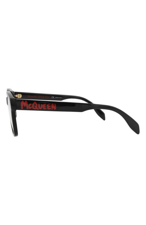 Alexander Mcqueen Mcqueen 52mm Square Optical Glasses In Multi