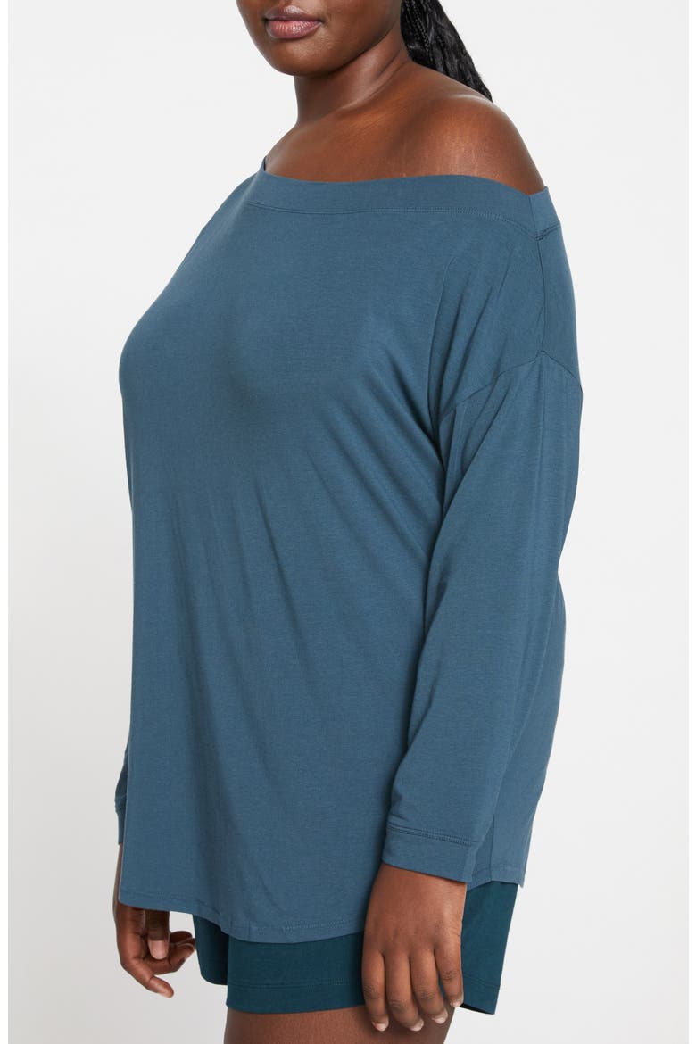 Ultimates Dolci One-Shoulder Top, Alternate, color, DEEP SEA