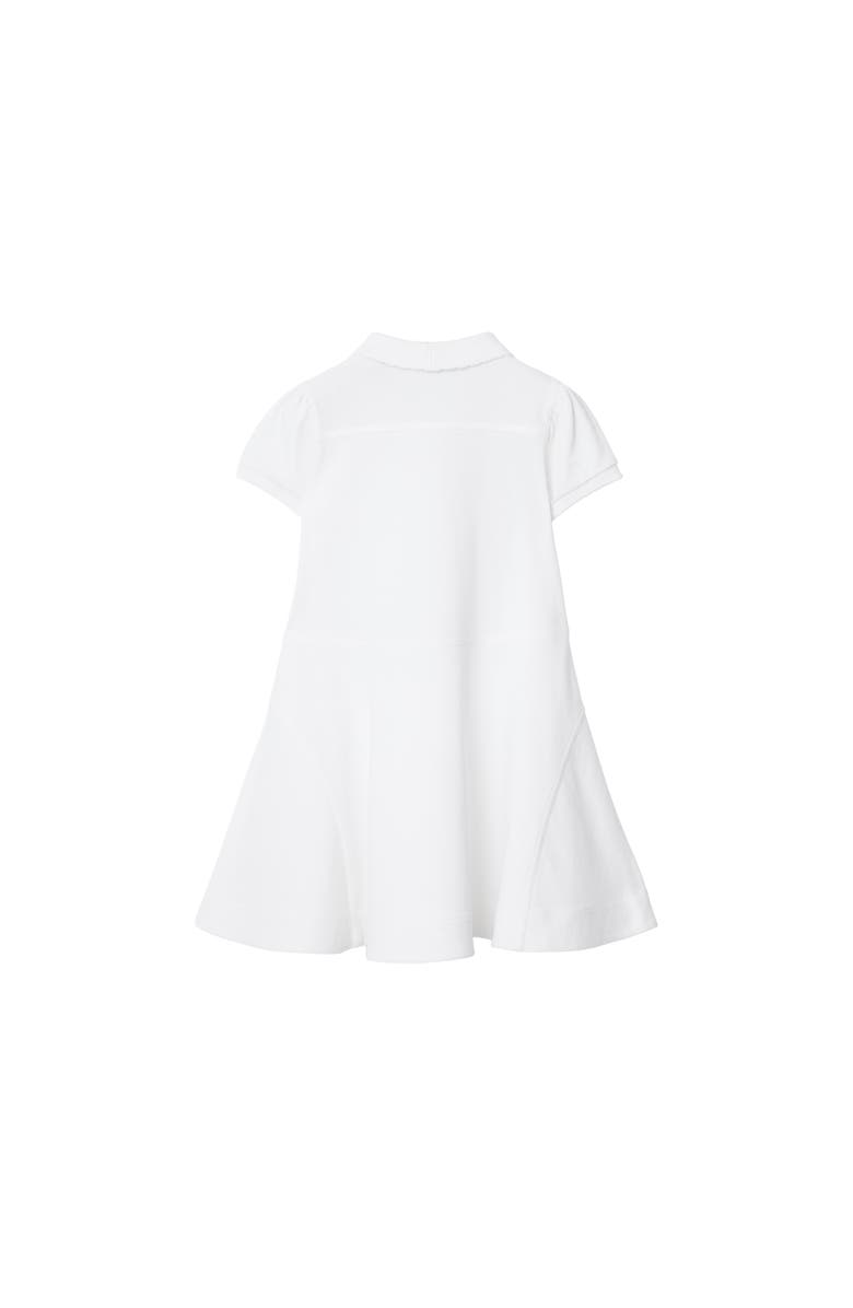 Burberry Cotton Polo Shirt Dress, Alternate, color, White