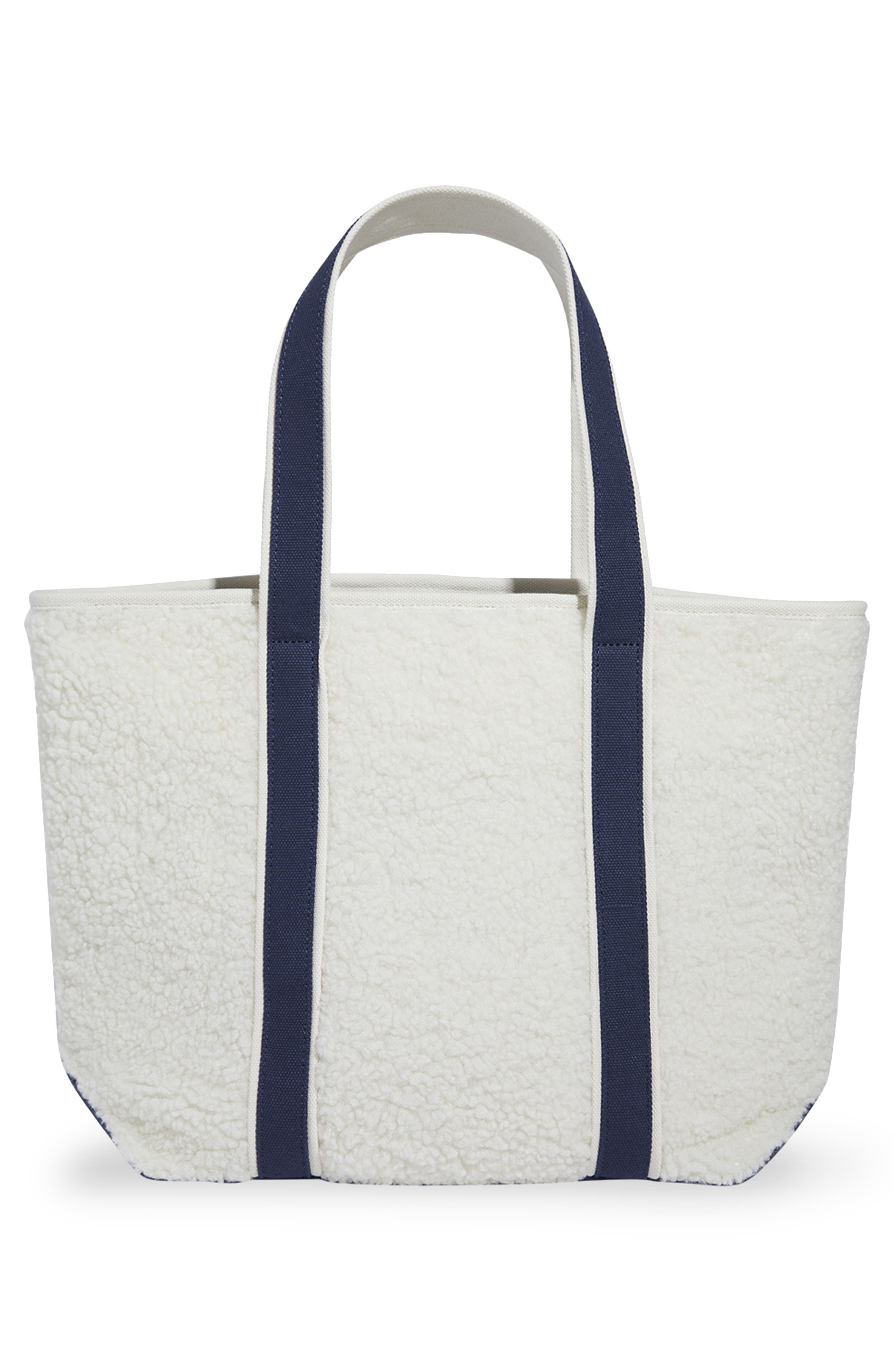 vineyard vines Faux Shearling Tote, Alternate, color, 