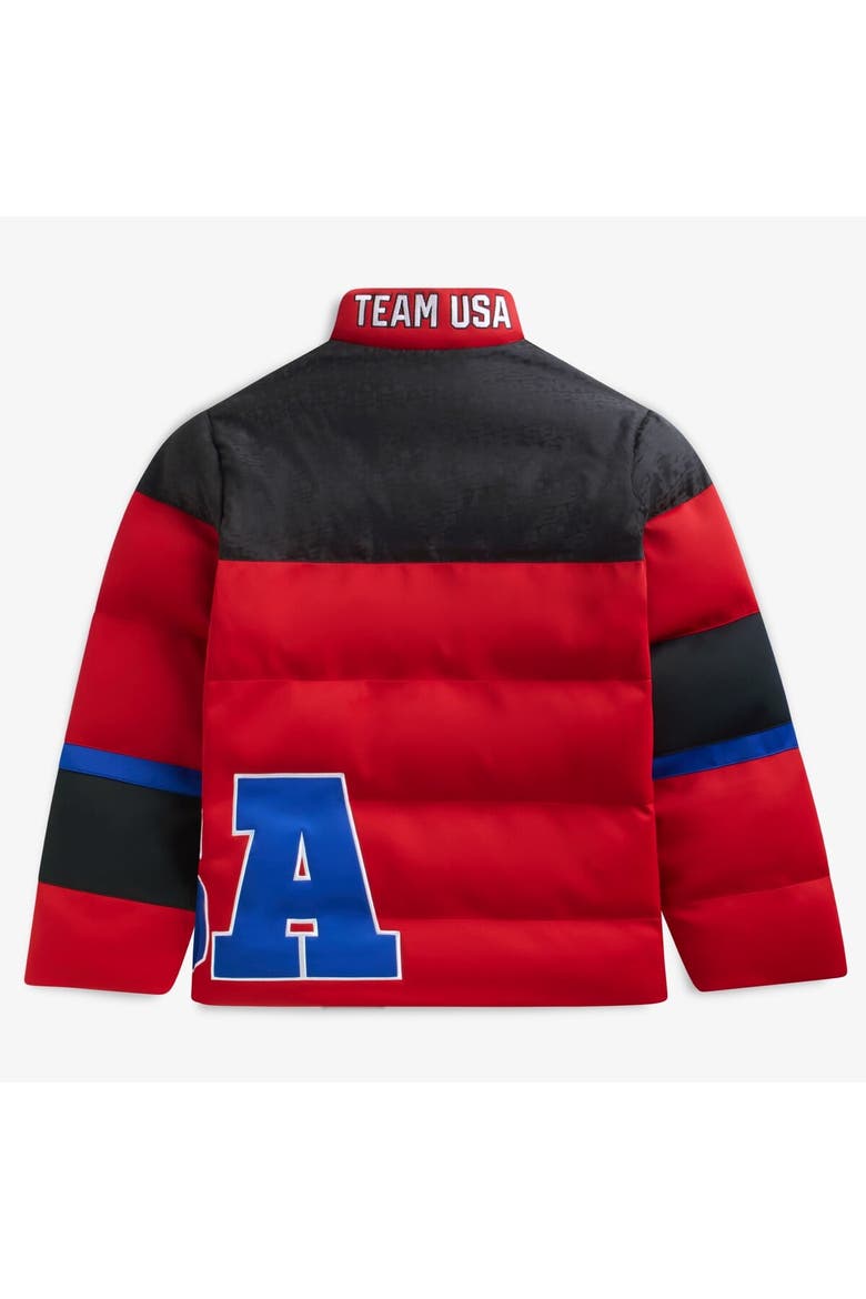 Unisex Red Team USA Puffer Jacket, Alternate, color, Red