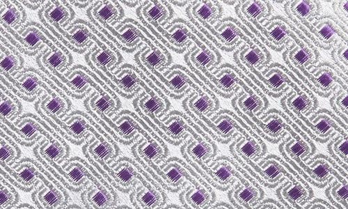 Canali Neat Silk Tie In White