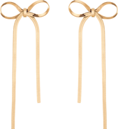 Aurate New York Herringbone Bow Earrings