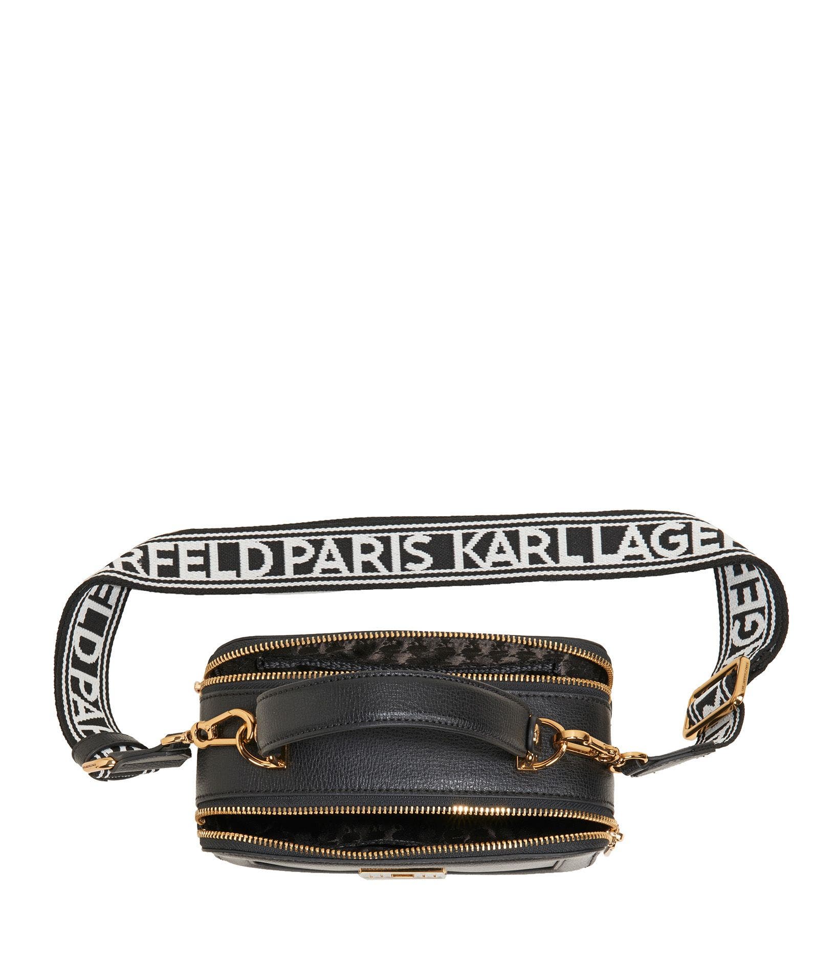 KARL LAGERFELD PARIS Simone Camera Crossbody, Alternate, color, Black