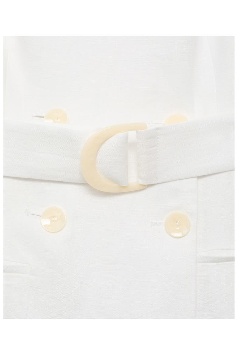 Mariona Sleeveless Belted Linen Maxi Dress, Alternate, color, WHITE