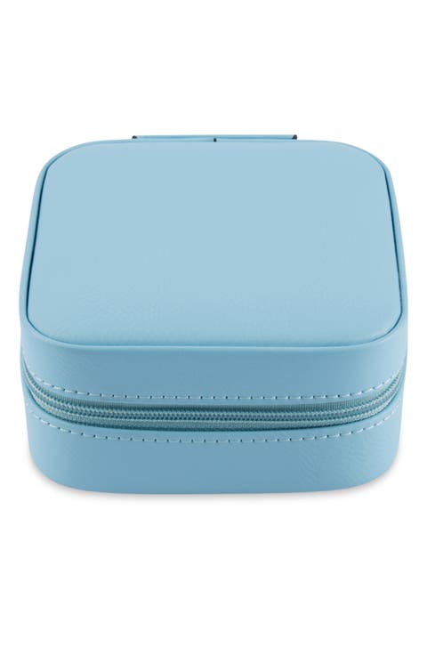 Small Leather Travel Jewelry Case