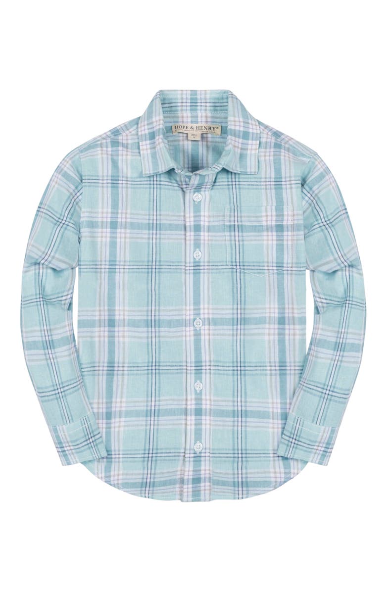 Hope & Henry Baby Boys' Linen Button Down Shirt, Infant, Main, color, 