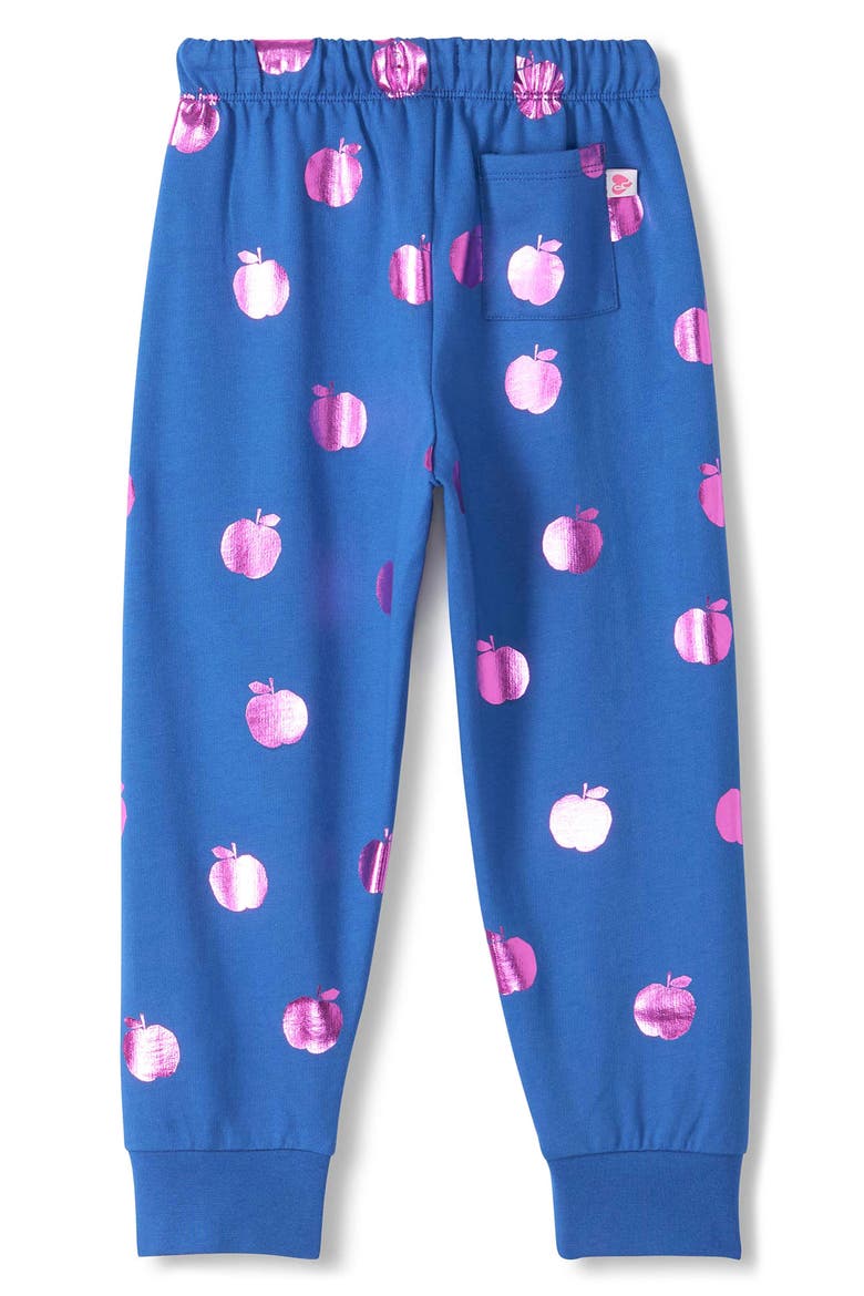 Kids' Foil Apples Relaxed Fit Cuffed Joggers, Alternate, color, BRIGHT COBALT