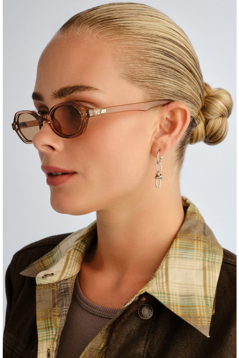Gender Inclusive Foundry 52mm Rectangular Sunglasses, Alternate, color, WHISKEY