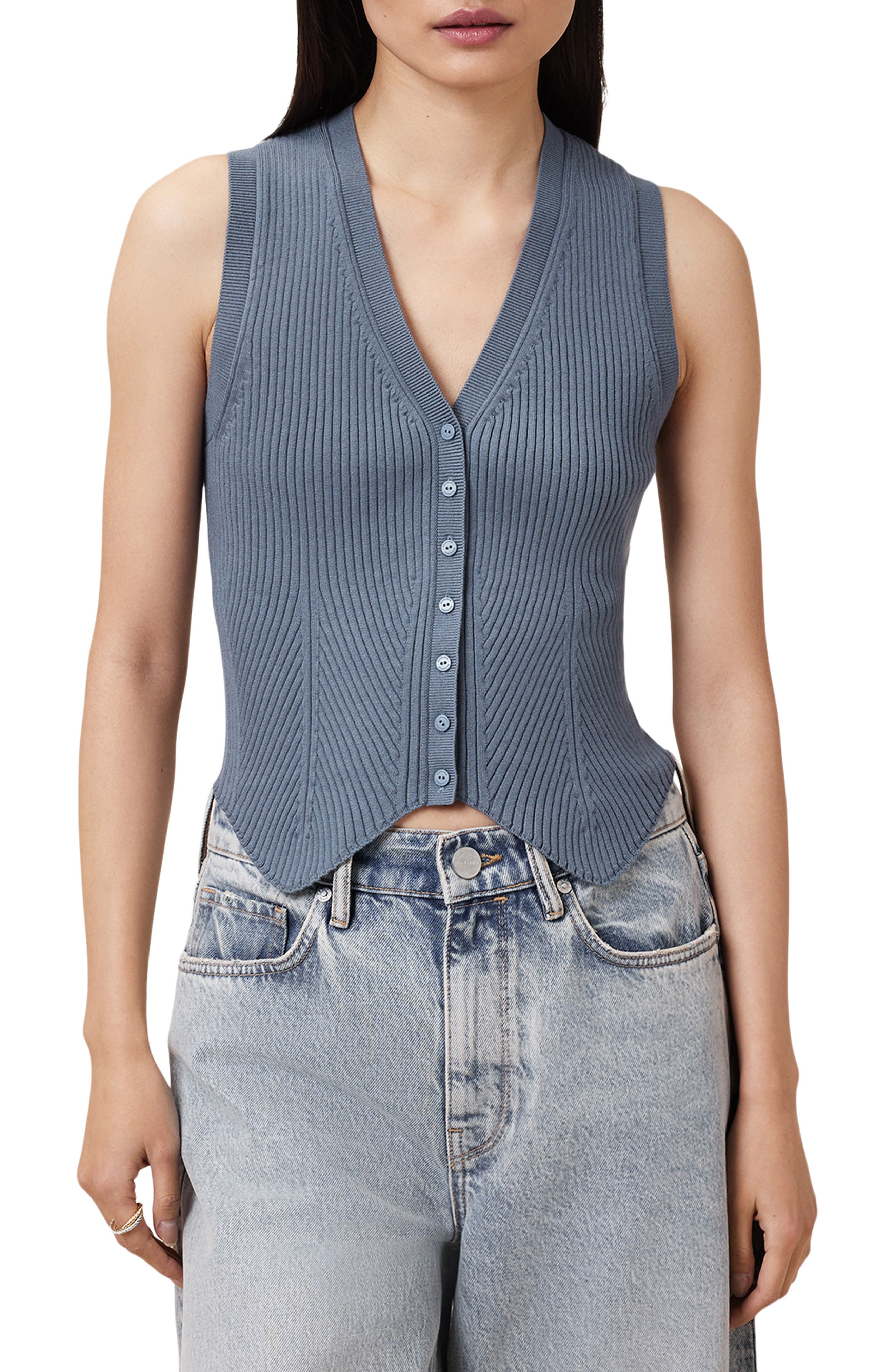 AllSaints Cruz Rib Vest