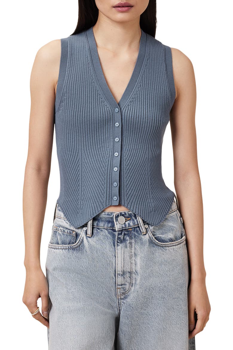 Cruz Rib Vest, Main, color, FLINT GREY