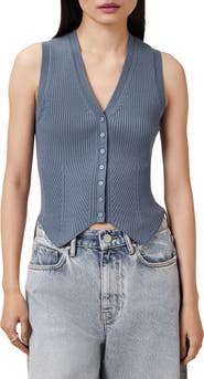 AllSaints Cruz Rib Vest