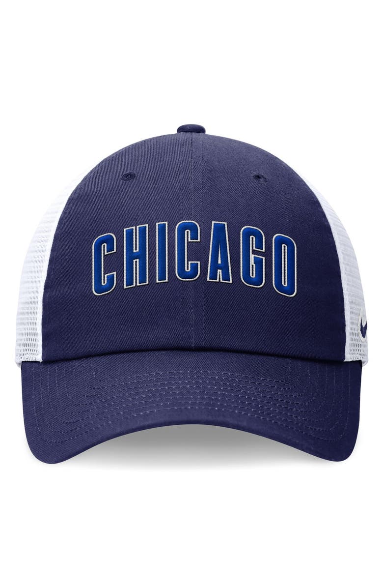Nike Men's Nike Royal Chicago Cubs Evergreen Wordmark Trucker Adjustable Hat, Alternate, color, Royal